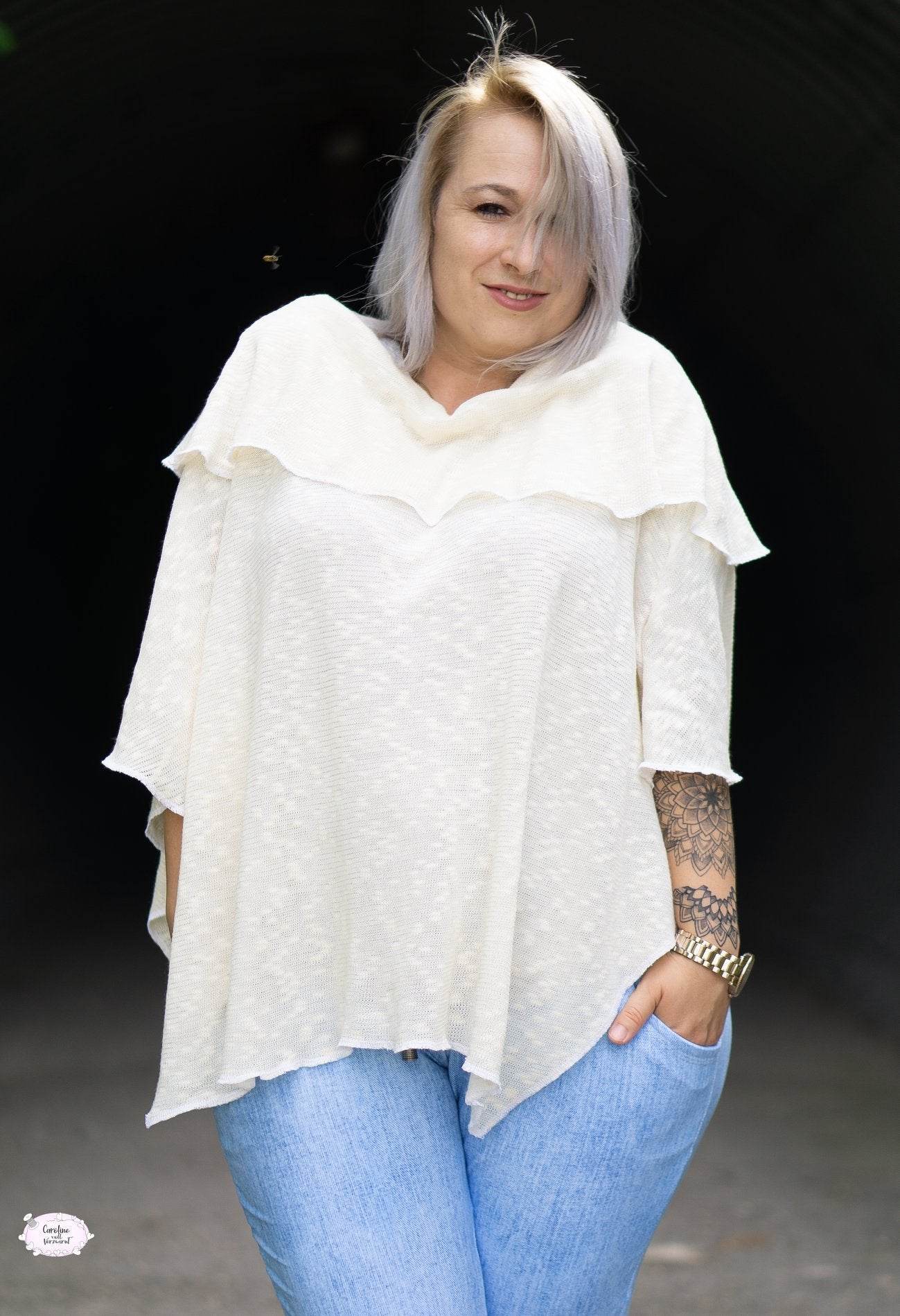 Schnittmuster Poncho ANDALO Gr. XS-XXL : - Sewando