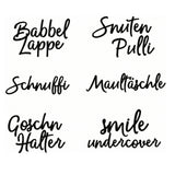 Stickdatei Sprüche, Spruch, Schriften - Sewando