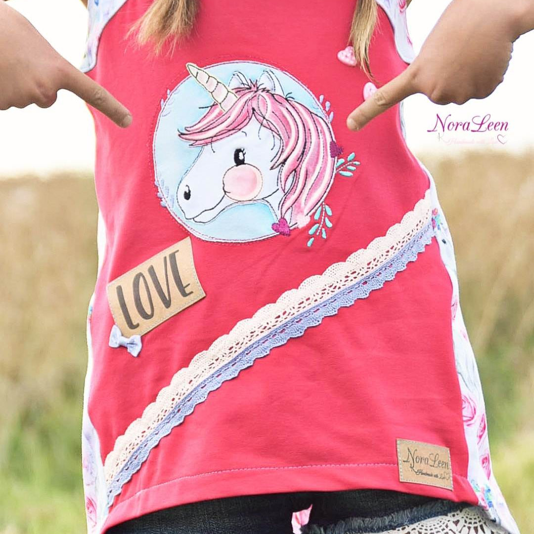 Stickdatei Einhornliebe - Rahmen 15x24 - Sewando