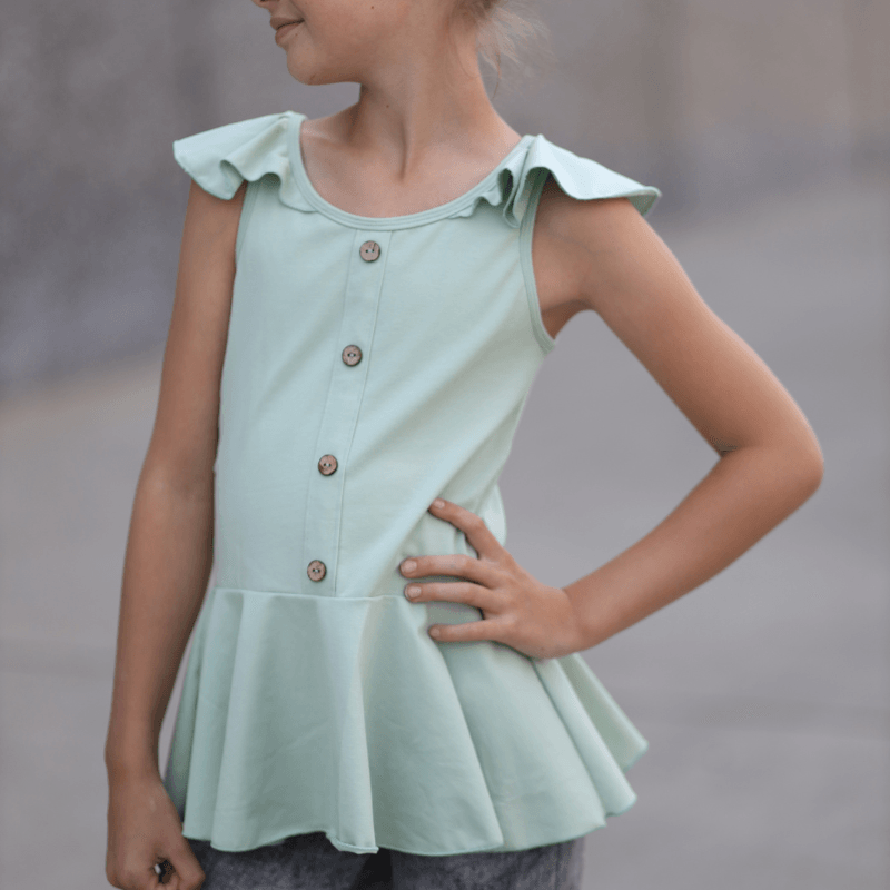 Schnittmuster Trägershirt und Kleid Mini Kathrin Gr. 86 - 164 - Sewando