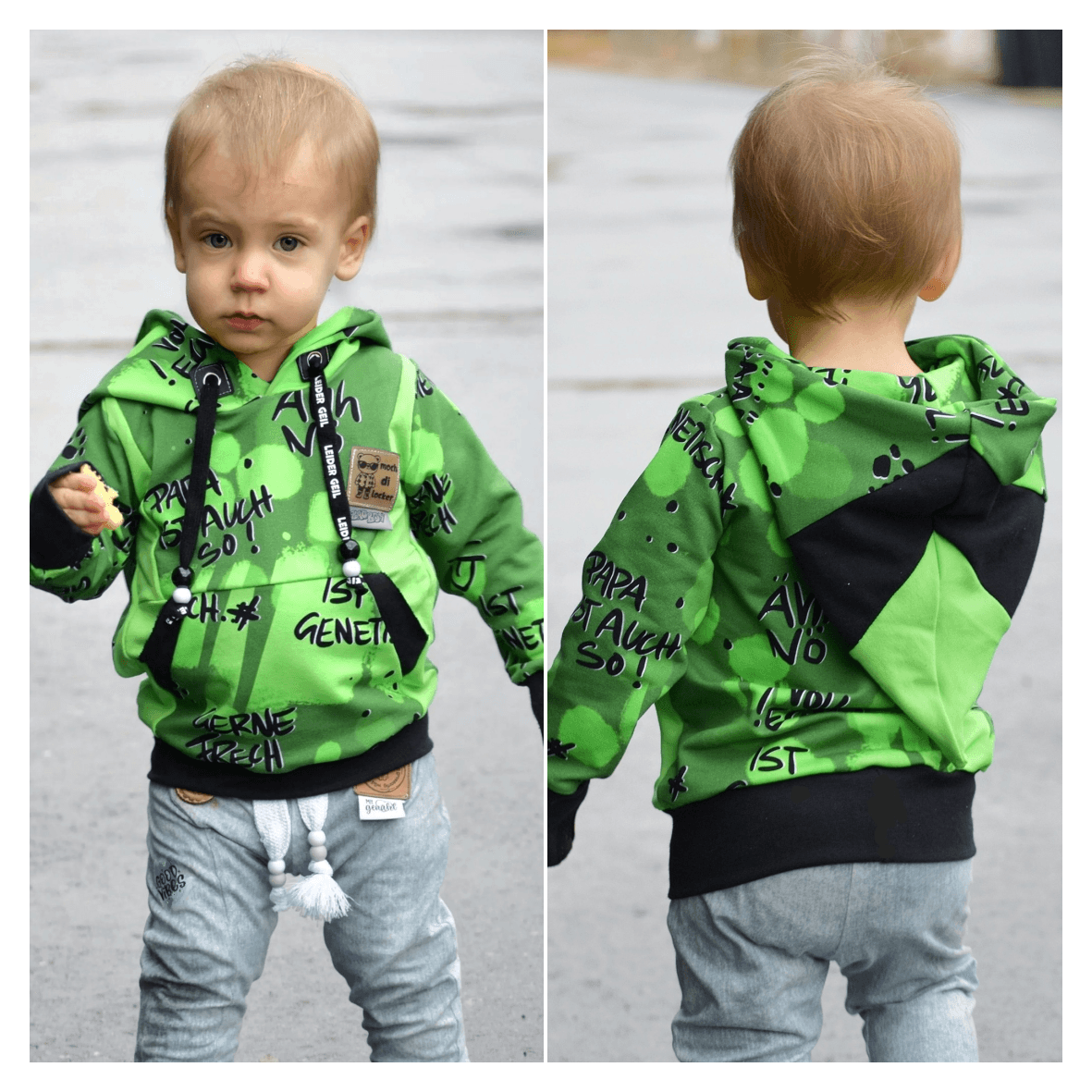 Schnittmuster Pullover Hoodie Bexx Gr. 80 bis 152 - Sewando