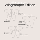 Wingromper Edison Schnittmuster Einteiler Gr. 56-104 - Sewando