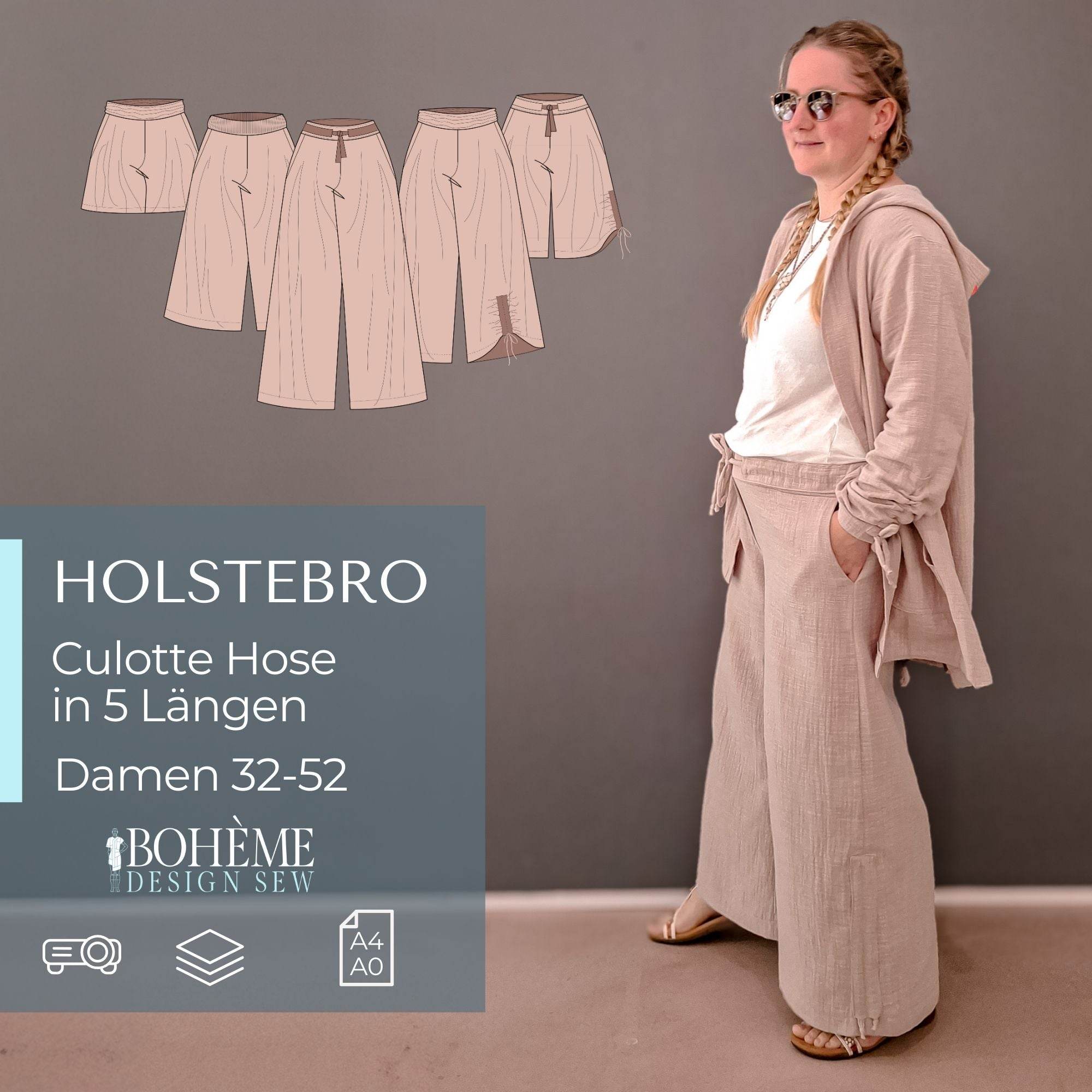 HOLSTEBRO.culotte | Damen | 32-52 | Schnitt : - Sewando