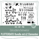 Plotterdatei Bundle Gänseblümchenwiese - Sewando