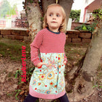 Schnittmuster Aurinko - Raglankleid mit Knopfleiste Größe 50 bis 104 - Sewando