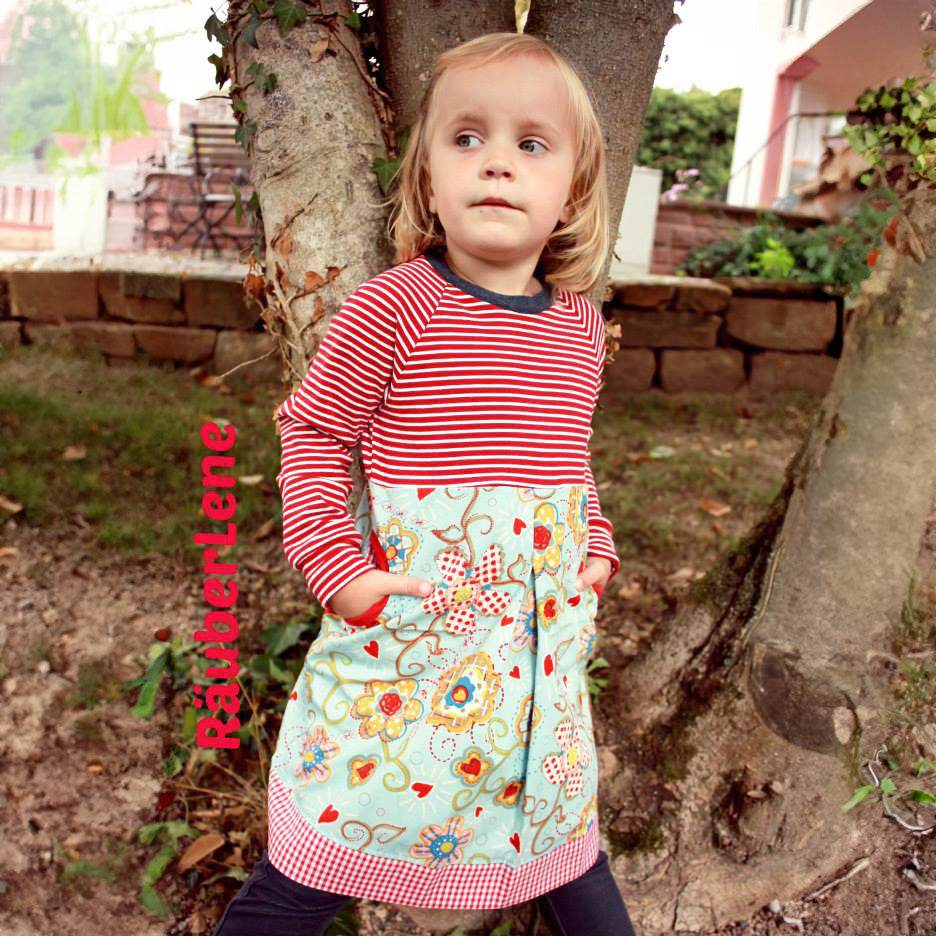 Schnittmuster Aurinko - Raglankleid mit Knopfleiste Größe 50 bis 104 - Sewando