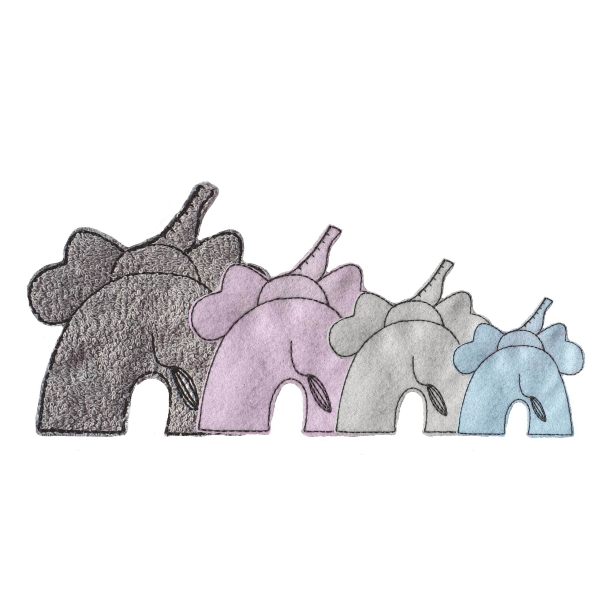 Stickdatei Elefant Applikation - vier Größen, Aufnäher, sticken - Sewando