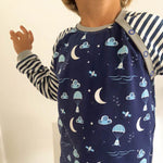 Schnittmuster Pilvi - Raglanshirt Gr. 50 - 104 mit Tasche & Knopfleiste - Sewando