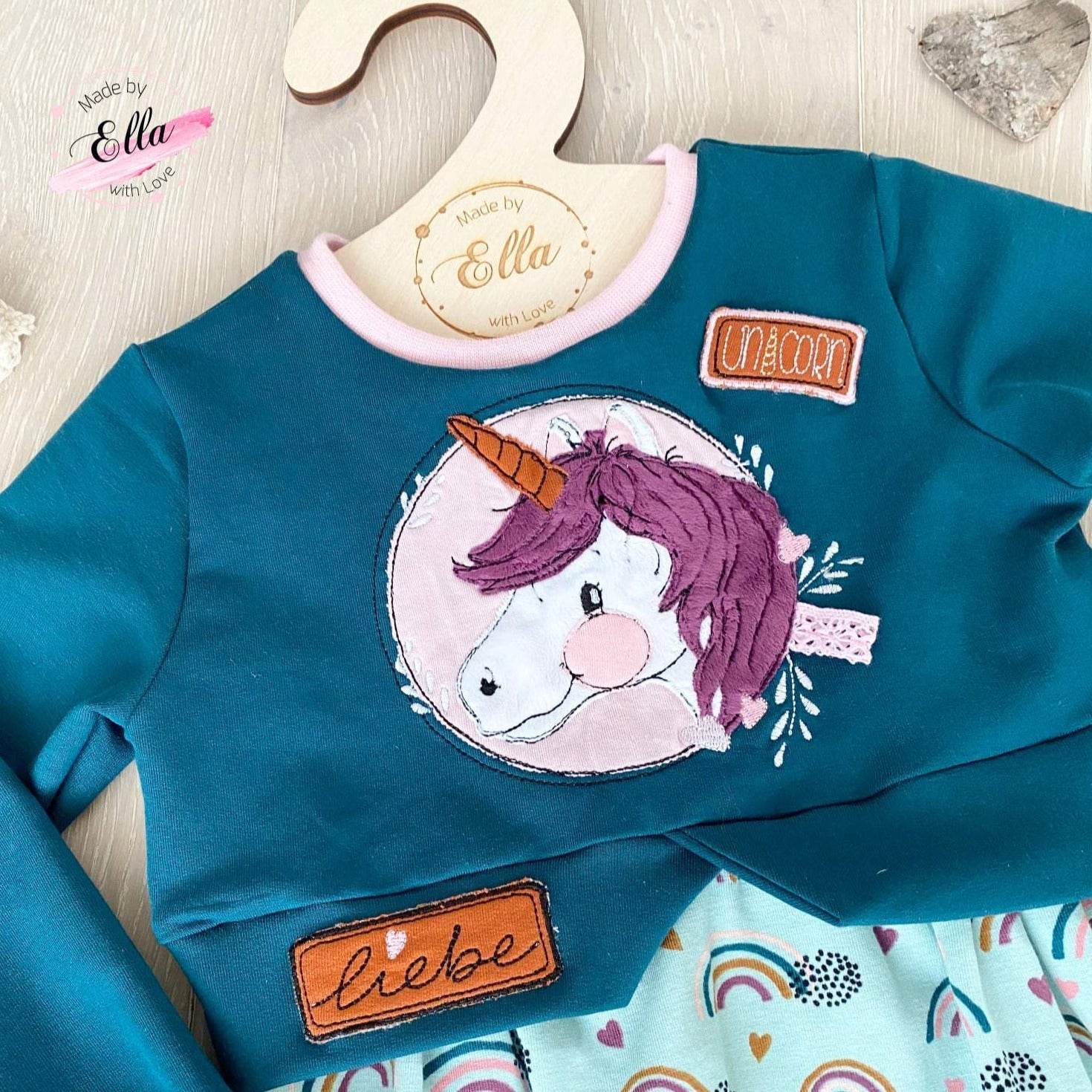 Stickdatei Einhornliebe - Kombipaket - Sewando