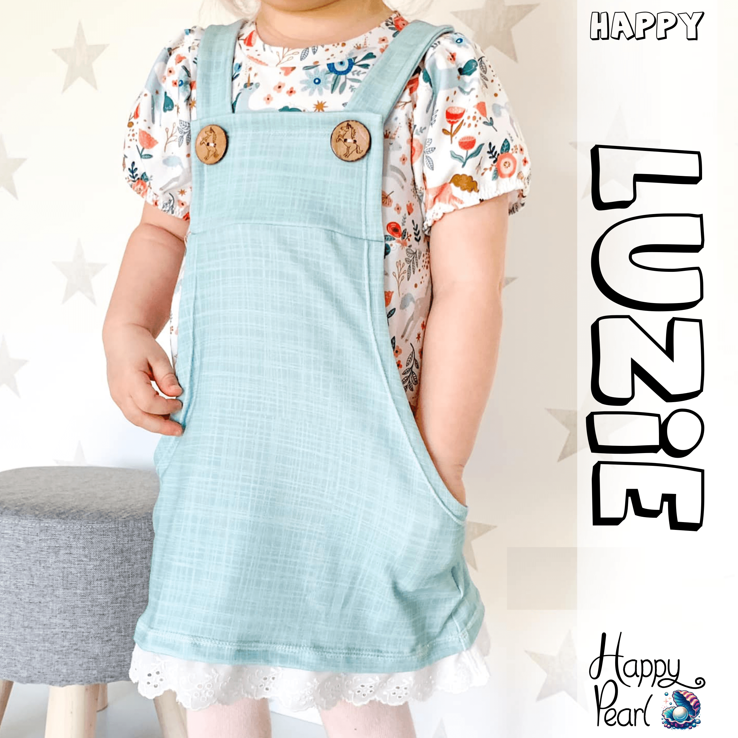 Happy Luzie - Gr 86-152 - Latzkleid Schnittmuster - Sewando