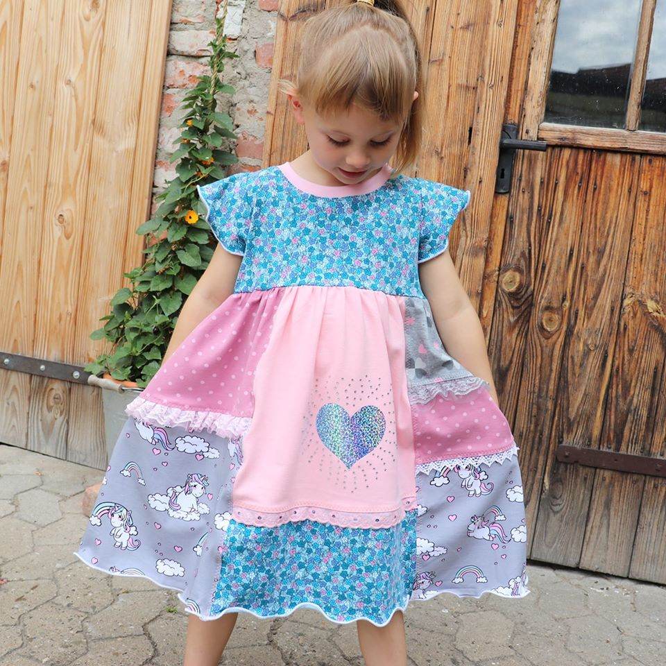 Schnittmuster Restekleid Farbexplosion Größe 74-164 - Sewando