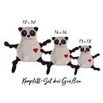 Stickdatei ITH Panda Kuscheltuch in drei Größen, Baby Schmusetuch, Kuscheltier - Sewando