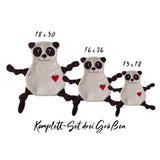 Stickdatei ITH Panda Kuscheltuch in drei Größen, Baby Schmusetuch, Kuscheltier - Sewando