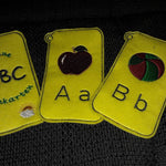 Stickdatei - ABC Lernkarten Alphabet von A-Z - Sewando