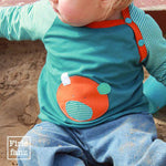 Schnittmuster Pilvi - Raglanshirt Gr. 50 - 104 mit Tasche & Knopfleiste - Sewando