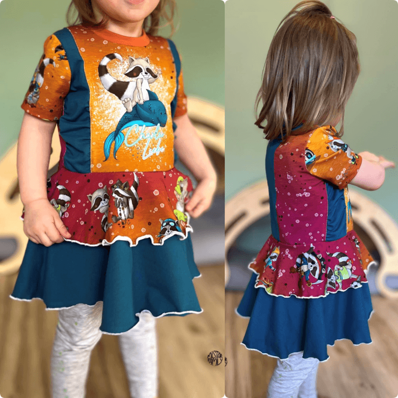 Schnittmuster Kleid AppleJuicy Gr. 80 bis 152 - Sewando