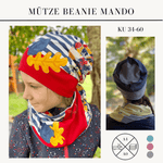 Schnittmuster Mütze Beanie für Erwachsene und Kinder unisex Mando - Sewando