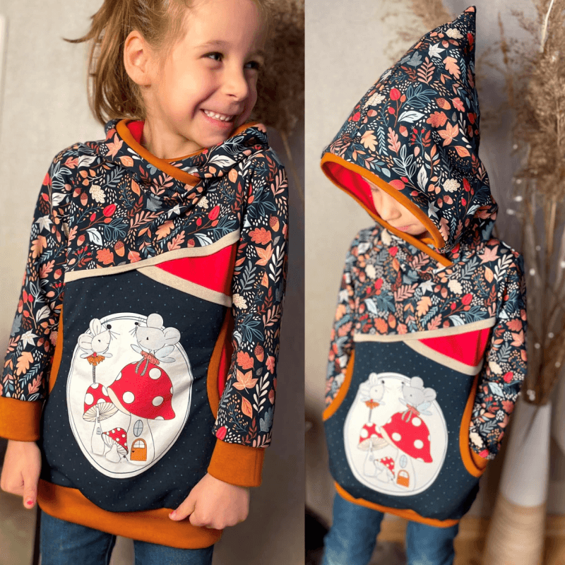Schnittmuster Hoodie Avery Gr. 80 bis 152 - Sewando