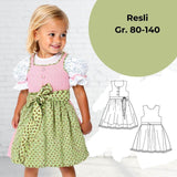 Schnittmuster Kinderdirndl Resli Gr. 80-140 | A4-/A0-Datei - Sewando