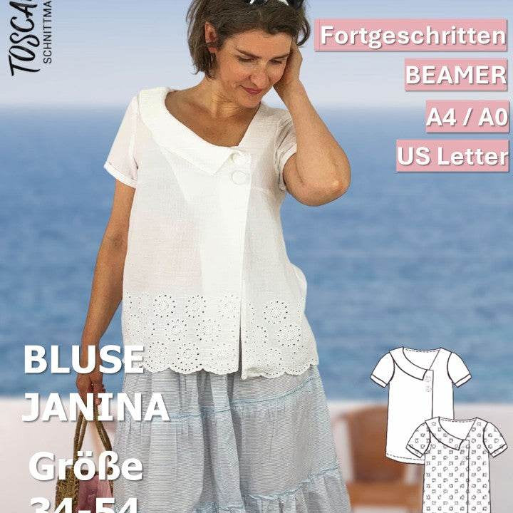 Schnittmuster Damen Bluse Janina | Musselin - Sewando