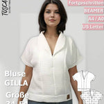 Schnittmuster Bluse Gilla | kurzarm mit Kragen | Leinen - Sewando