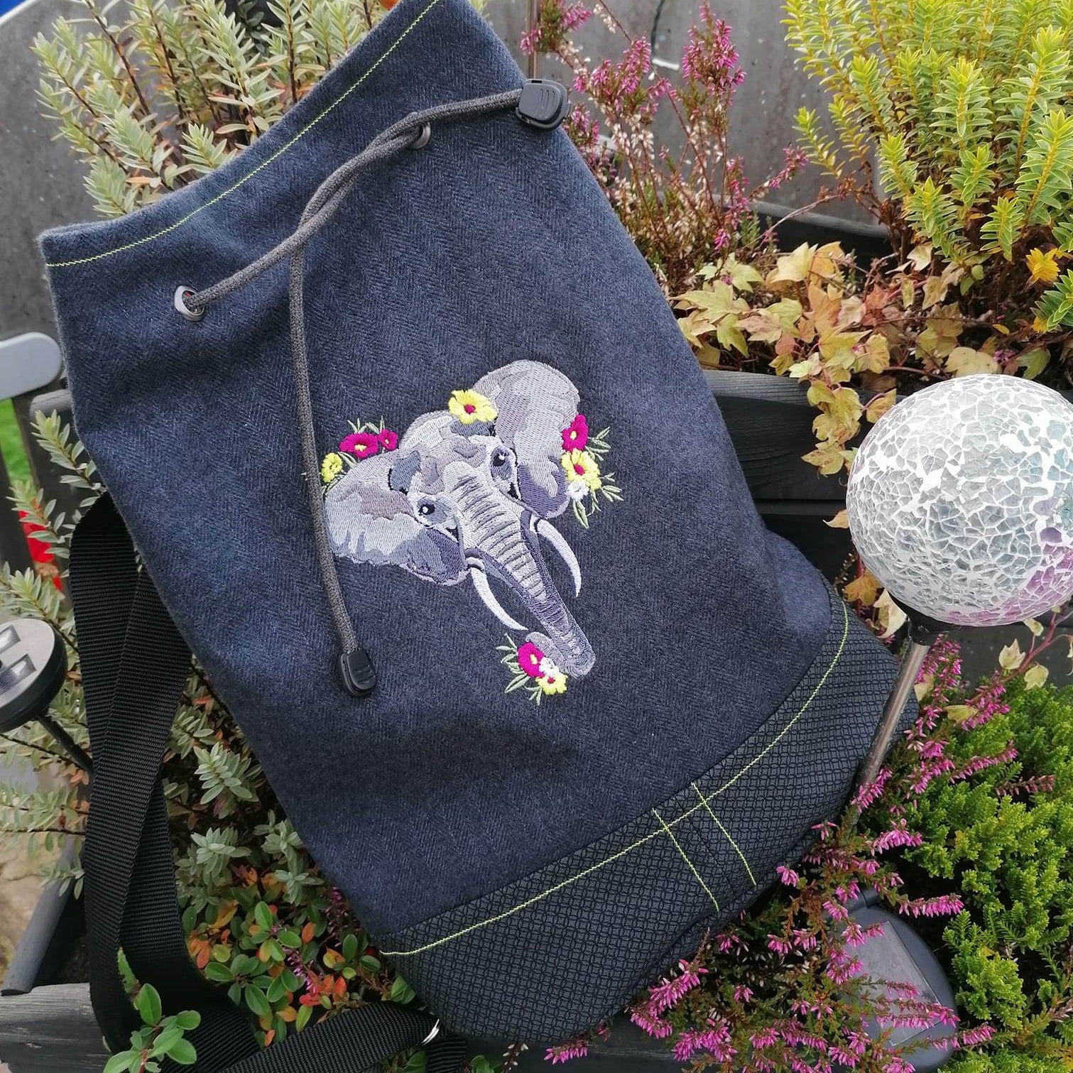 Elefant Stickdatei, majestätisches Tiermotiv für deine Stickmaschine - Sewando