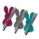Stickdatei Bestecktasche Rahmen 13 cm x 18 cm, Ostern, Osterhase, Dekoration - Sewando