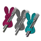 Stickdatei Bestecktasche Rahmen 13 cm x 18 cm, Ostern, Osterhase, Dekoration - Sewando