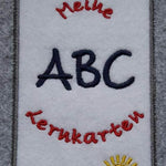 Stickdatei - ABC Lernkarten Alphabet von A-Z - Sewando