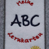 Stickdatei - ABC Lernkarten Alphabet von A-Z - Sewando