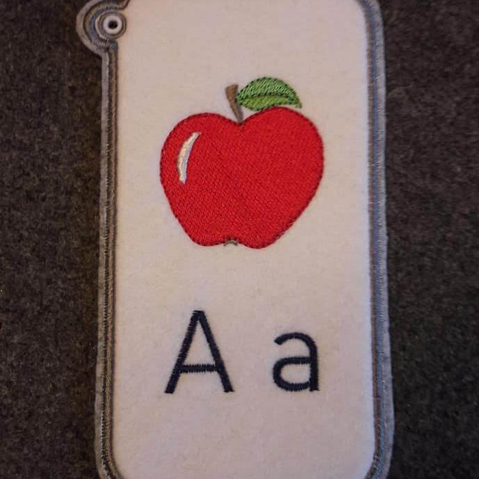 Stickdatei - ABC Lernkarten Alphabet von A-Z - Sewando