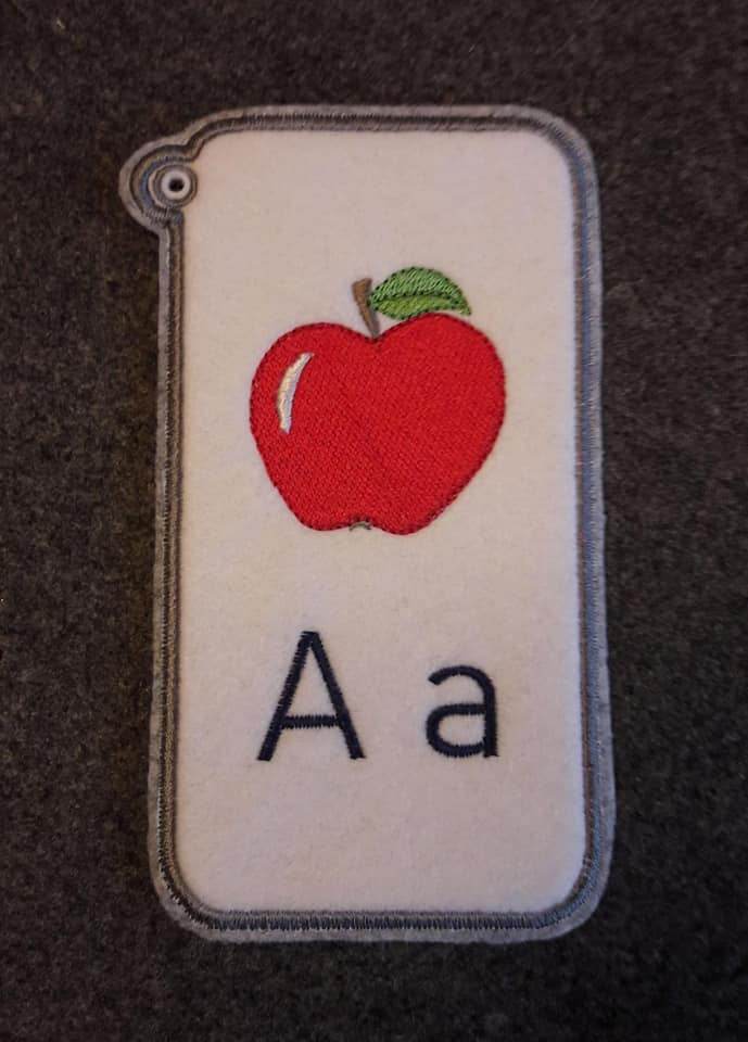 Stickdatei - ABC Lernkarten Alphabet von A-Z - Sewando