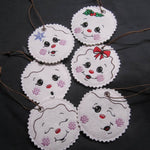 Stickdatei - 6 Kekse / Lebkuchen mit Gesicht (ITH und Doodle) - Sewando