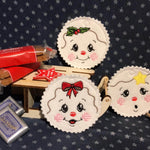 Stickdatei - 6 Kekse / Lebkuchen mit Gesicht (ITH und Doodle) - Sewando