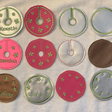 Stickdatei Untersetzer Bierdeckel Weinglas ITH offene Form Set 125 Glasmanschette - Sewando