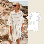 LOELLA Dress Schnittmuster Kleid aus Webstoff/ Musselin, 2 Varianten Gr. 80-164 : - Sewando