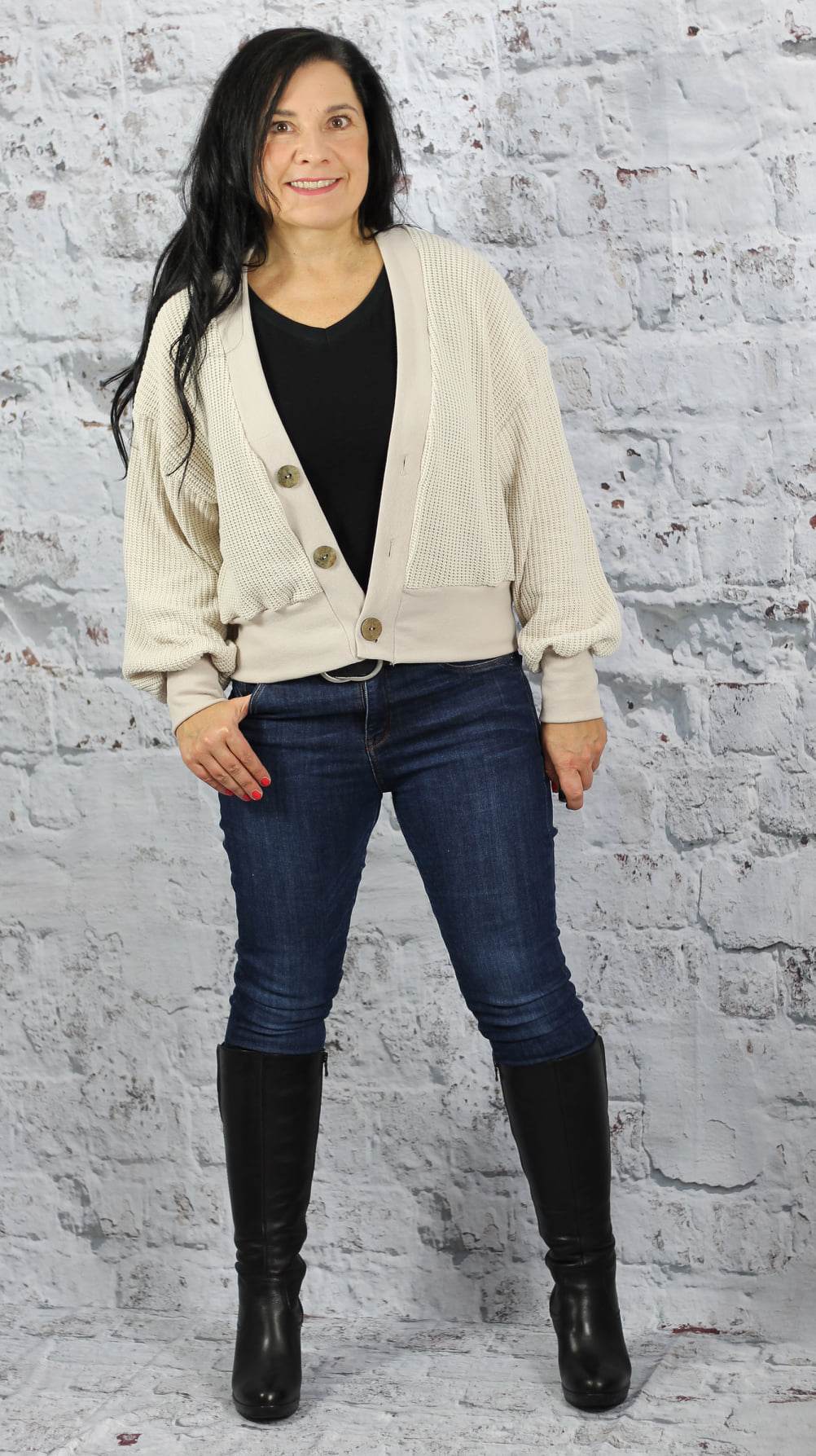 Schnittmuster Oversize Cardigan OBEREGGEN Gr. 32-56 : - Sewando