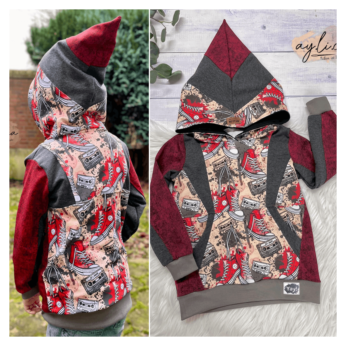 Schnittmuster Pullover Hoodie Bexx Gr. 80 bis 152 - Sewando