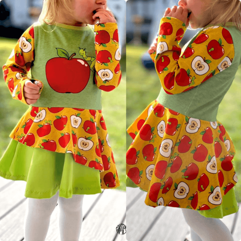Schnittmuster Kleid AppleJuicy Gr. 80 bis 152 - Sewando
