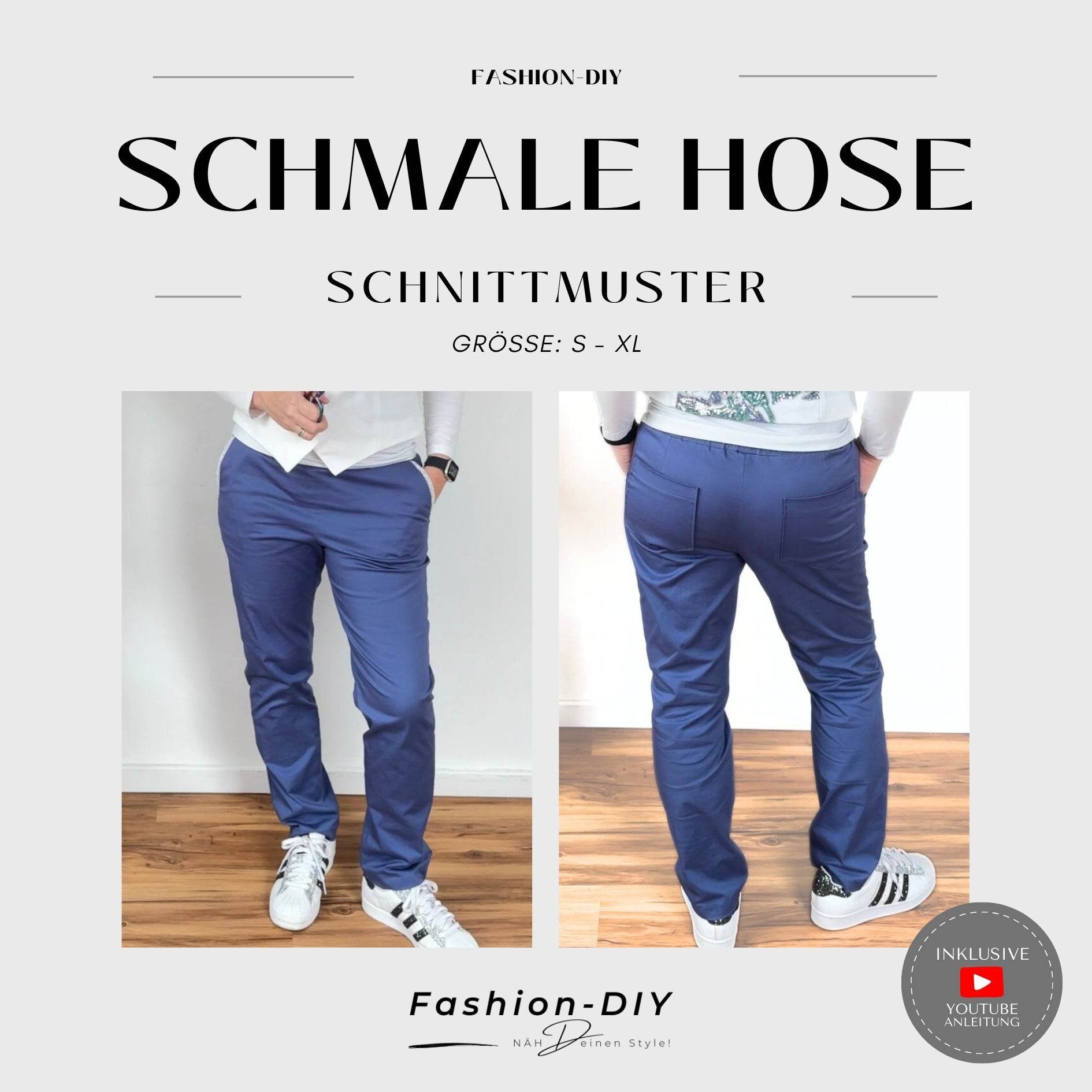 E-Book und Schnittmuster | Schmale Hose S-XL - Sewando