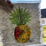 Stickdatei Ananas "Anatrocken" für Cannelloni-Technik im Polygon-Stil  7Größen (10x10 - 21x40) inkl. Anleitung