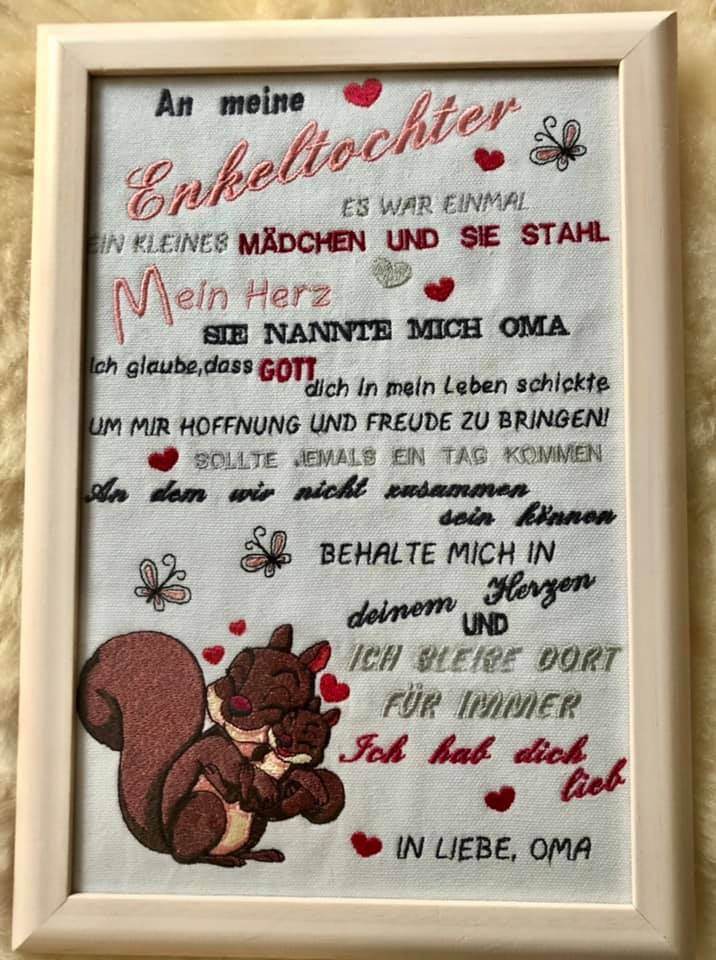 Eichhörnchen Baby und Mama Stickdatei, kuscheliges Duo für deine Stickmaschine - Sewando