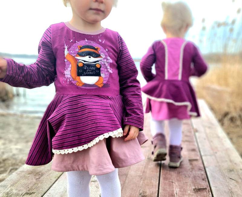 Schnittmuster Kleid AppleJuicy Gr. 80 bis 152 - Sewando