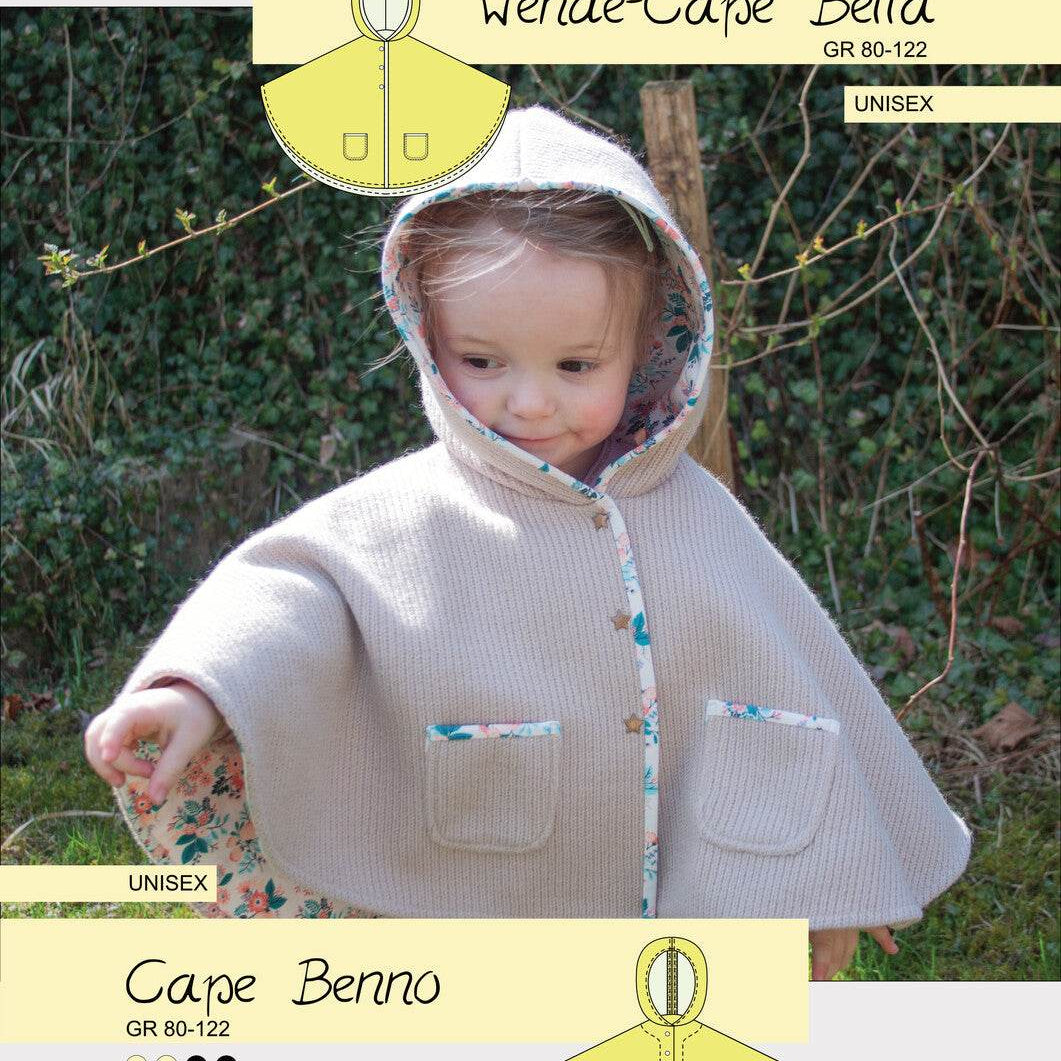 Schnittmuster Cape Bella/Benno Gr. 80-122 : - Sewando
