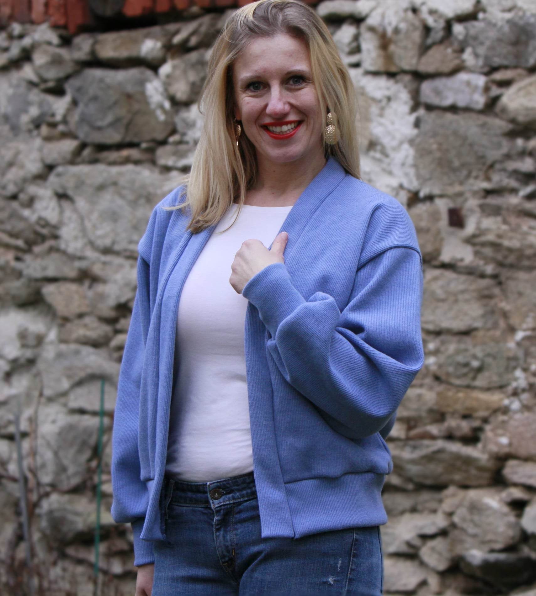 Schnittmuster Oversize Cardigan OBEREGGEN Gr. 32-56 : - Sewando