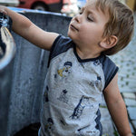 Sommer Outfitset Gr. 74 -104 Bermuda (3 Längen) & wandelbares Top/ Shirt / 2 Schnittmuster - Sewando