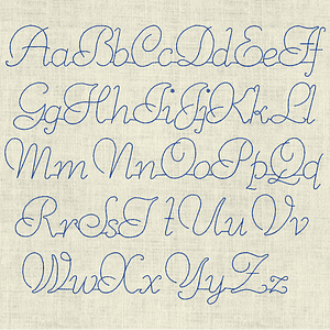 Stickdatei Redwork ABC Buchstaben ca. 40mm Zahlen Set 136 - Sewando