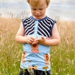 Sommer Outfitset Gr. 74 -104 Bermuda (3 Längen) & wandelbares Top/ Shirt / 2 Schnittmuster - Sewando