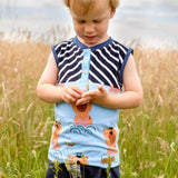 Sommer Outfitset Gr. 74 -104 Bermuda (3 Längen) & wandelbares Top/ Shirt / 2 Schnittmuster - Sewando
