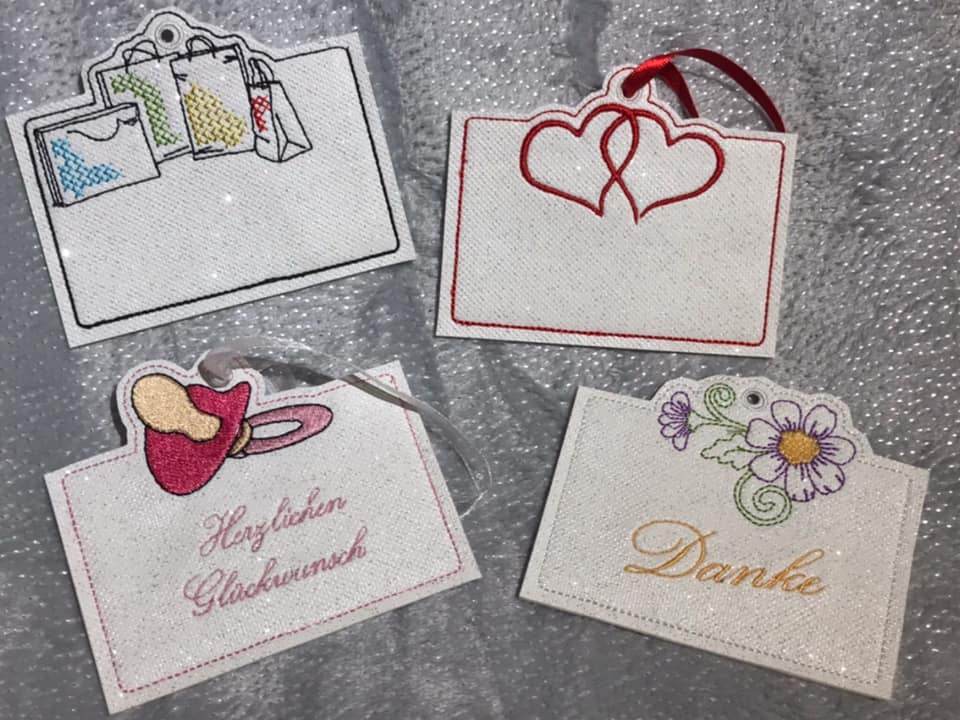 Stickdatei - Geld- und Gutschein-Etuis (13 Motive) - Sewando
